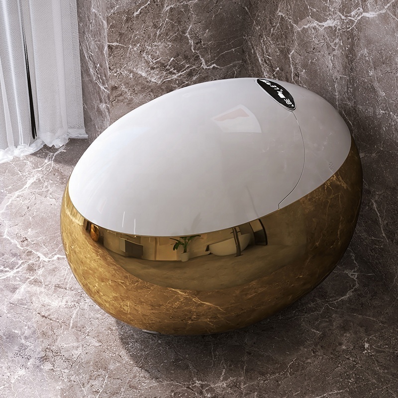 2022 Luxury style sanitary ware ceramic smart toilet intelligent gold toilet electroplated