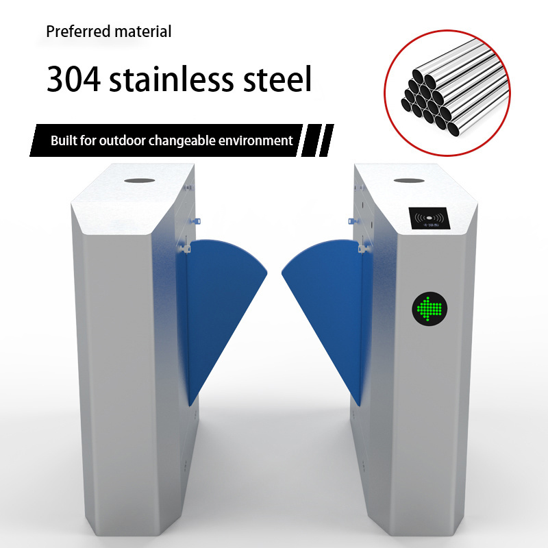 Flap Barrier Rfid Card Turnstile Gate Face Recognition RFID Flap Barrier braceletes