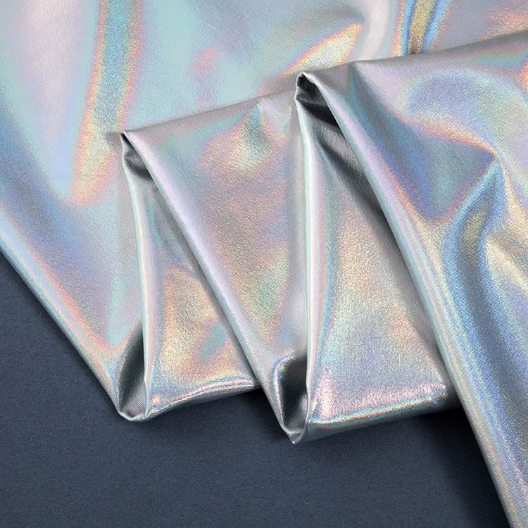 260T pongee 75D*75D 100% polyester Waterproof windproof glitter silver gilding fabric for padded jacket or fashion coat