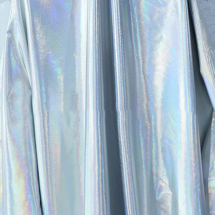 260T pongee 75D*75D 100% polyester Waterproof windproof glitter silver gilding fabric for padded jacket or fashion coat