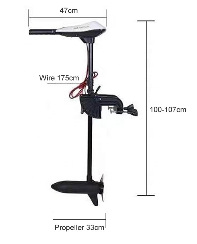 wholesale 46 lbs small Electric Trolling Motor Outboard With Mounting Bar Kayak Accessories