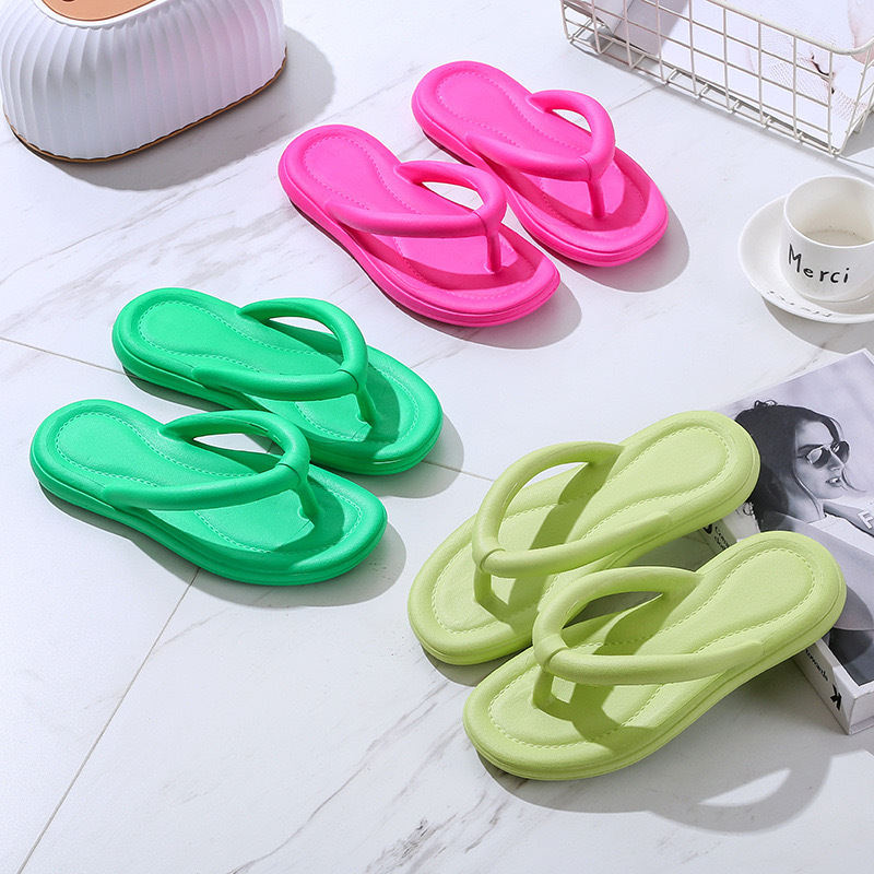 EVA slippers, soft soled slippers, thick soles, anti slip, fashionable home wear, simple flip flop manufacturer wholesale