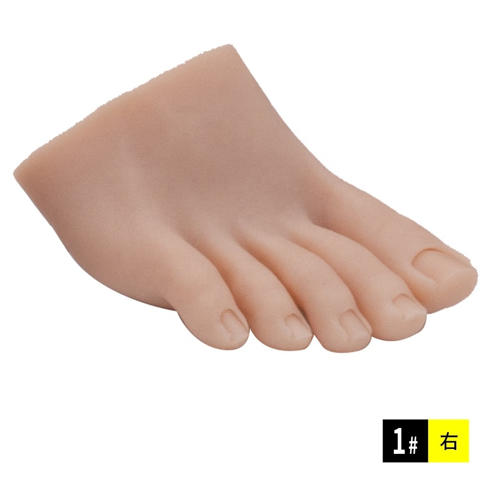 Silicone Foot Model Nail Practice Nail Insertion Manicure Foot Fake Foot Displays Mannequin With Clip