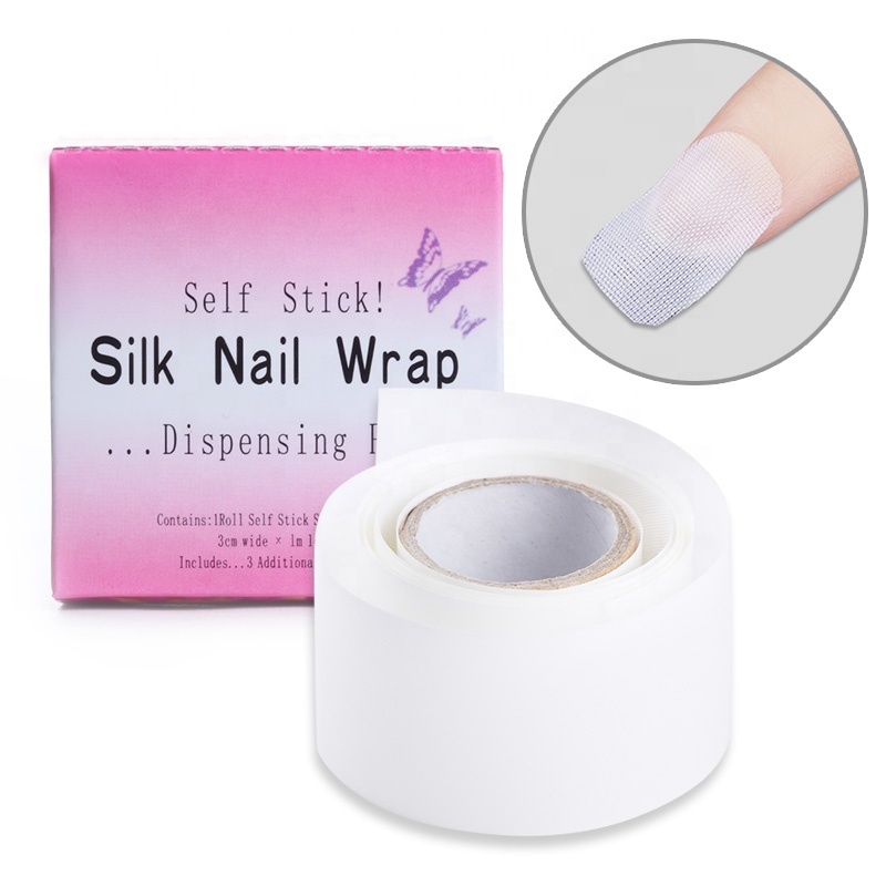 1 box adhesive silk nails Wrap UV Gel sticker self adhesive strengthens Extension shape Kit manicure Nail Art tool