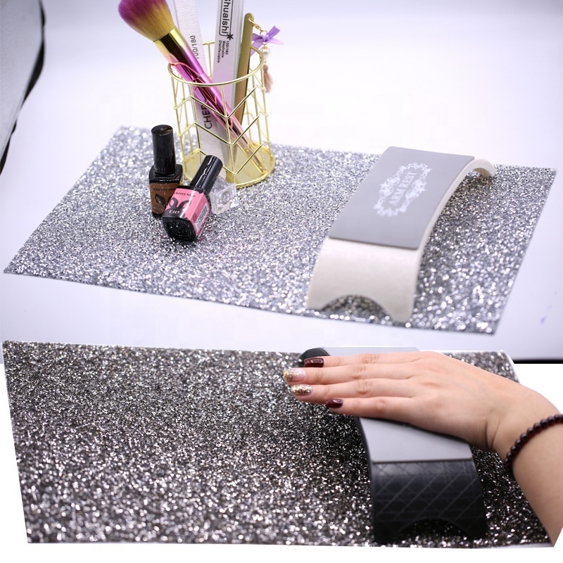 nail supplies for professionals arm rest diamond pillow  table mat rhinestone pad manicure cushion tool