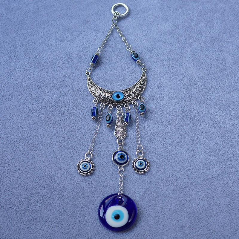 Nazar Boncuk Devil's Eye Moon Car Hanging Wall Hanger Blue Evil Angel Eye Accessories Wall Hanging Home Decoration