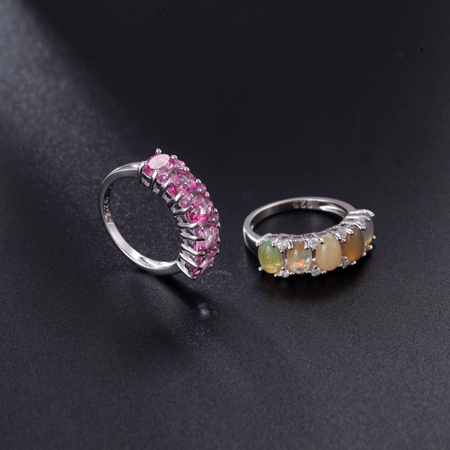 Natural Tourmaline Citrine Topaz Sterling Silver 925 Rings High Level Luxury Fashion Crystals Jewelry Accessories For Women