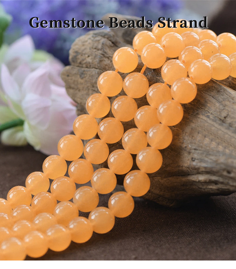 6-8mm Natural Stone Round Jade Bead Agate Tiger Eye Crystal Quartz Stone Gemstone Beads For Jewelry Making Wholesale