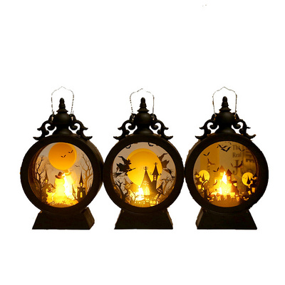 Indoor and Outdoor Halloween Decorations Light LED Witch pumpkin and Castle Halloween Prop Horror Atmosphere Decorations