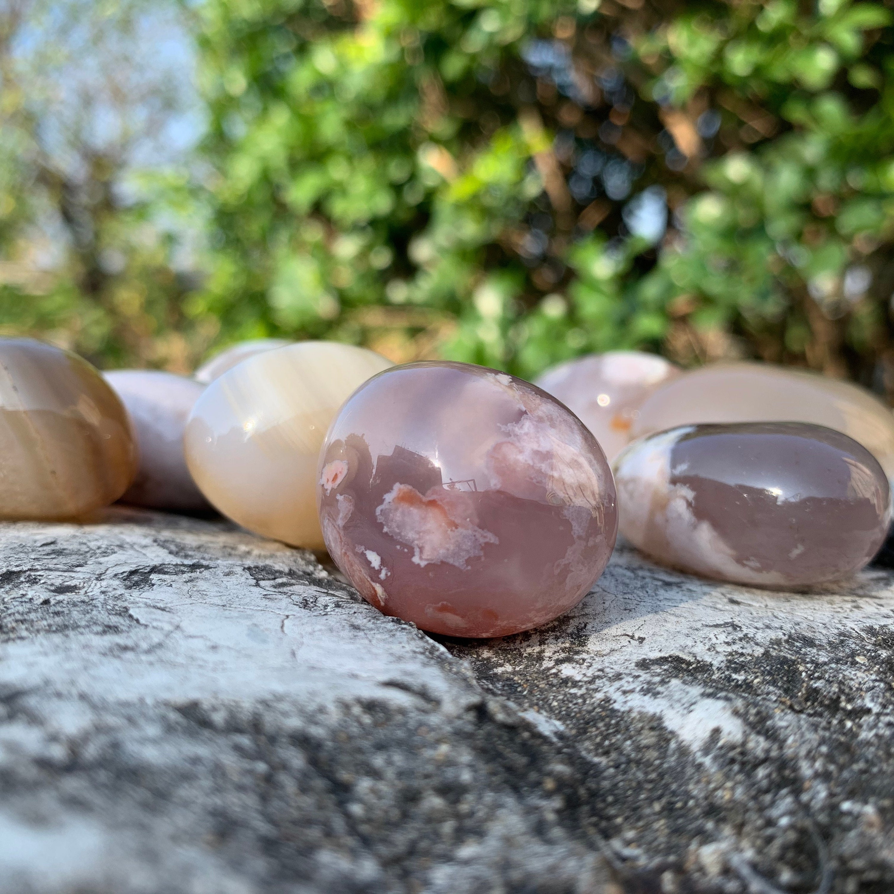 3-5cm Natural Crystals Healing Stones Blue Lace Agate Tumbled Stone Lepidolite Crystal Tumble