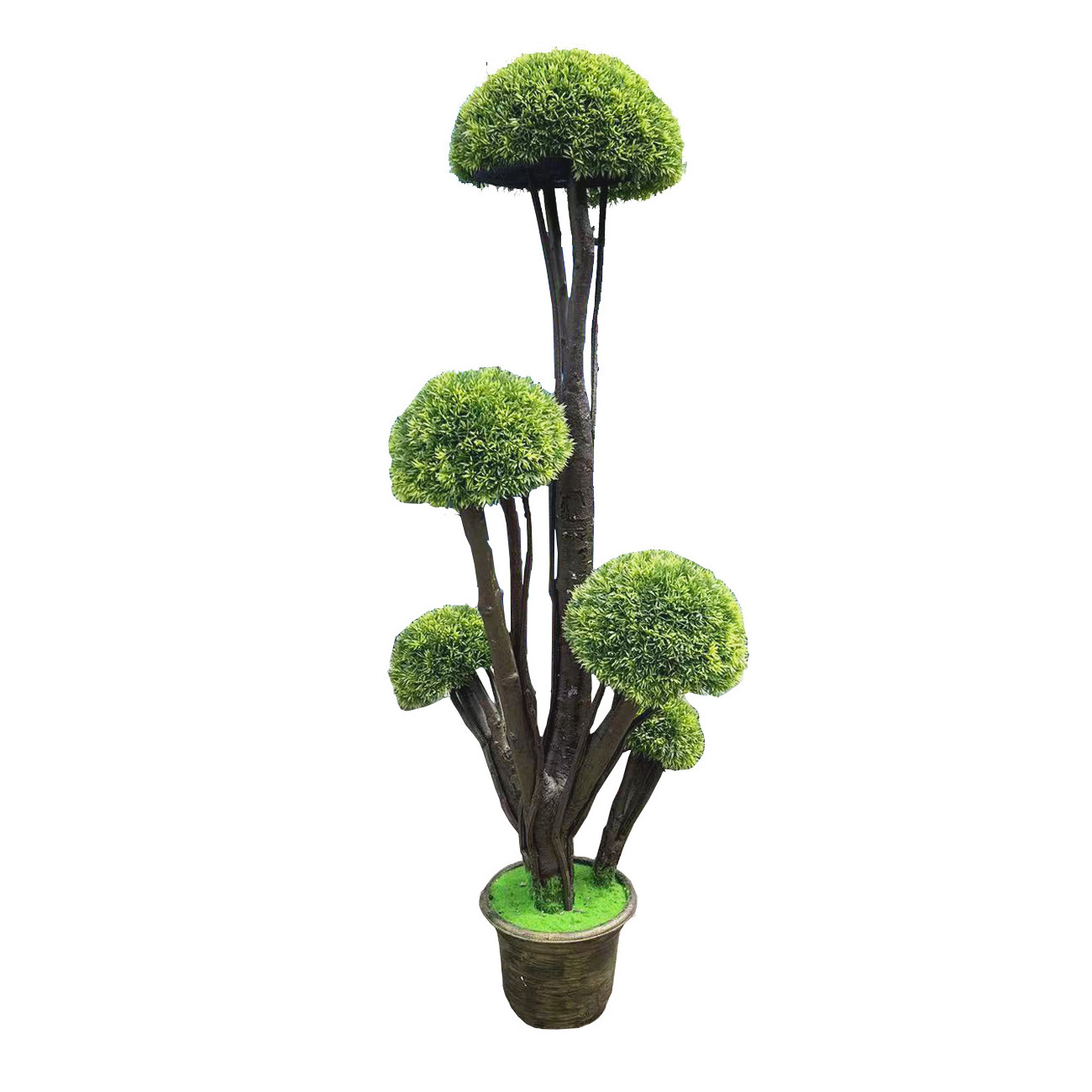 Wholesale Cypress Milan Grass Ball Home Garden Decoration Plastic Faux Bonsai Artificial Cedar Topiary Potted Plant Trees