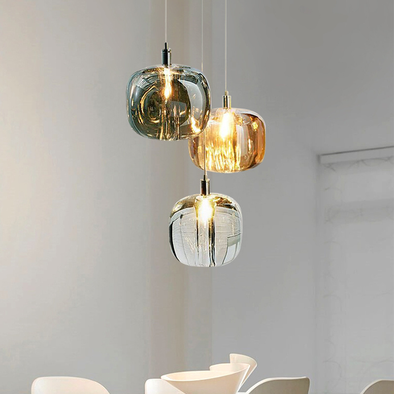 Post Modern Restaurant Hanging Lamp For Cafe Bar Personality Nordic Luxury Creative Glass chandelier& Pendant lights