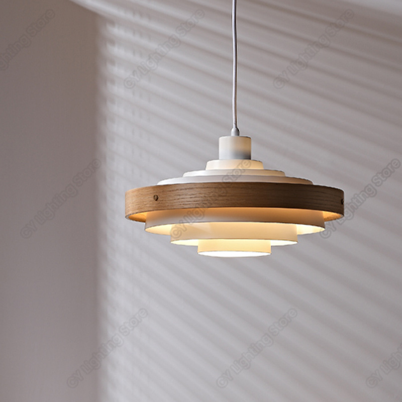 Wholesale Single Modern Home Decor Suspension Pendant Lighting For Restaurant Dining Room Nordic Wood LED Ceiling Pendant Lamp