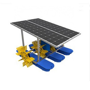 solar panels powered paddle wheel aerator solar prawn aerator