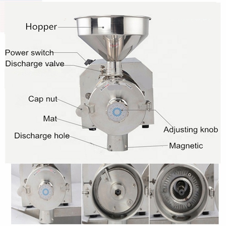 Best quality commercial grain mill chilli grinding machine flower milling machine