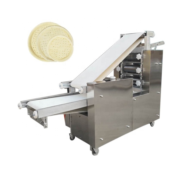 Pizza crust making machine / Arabic pita tortilla bread / automatic pizza dough base forming