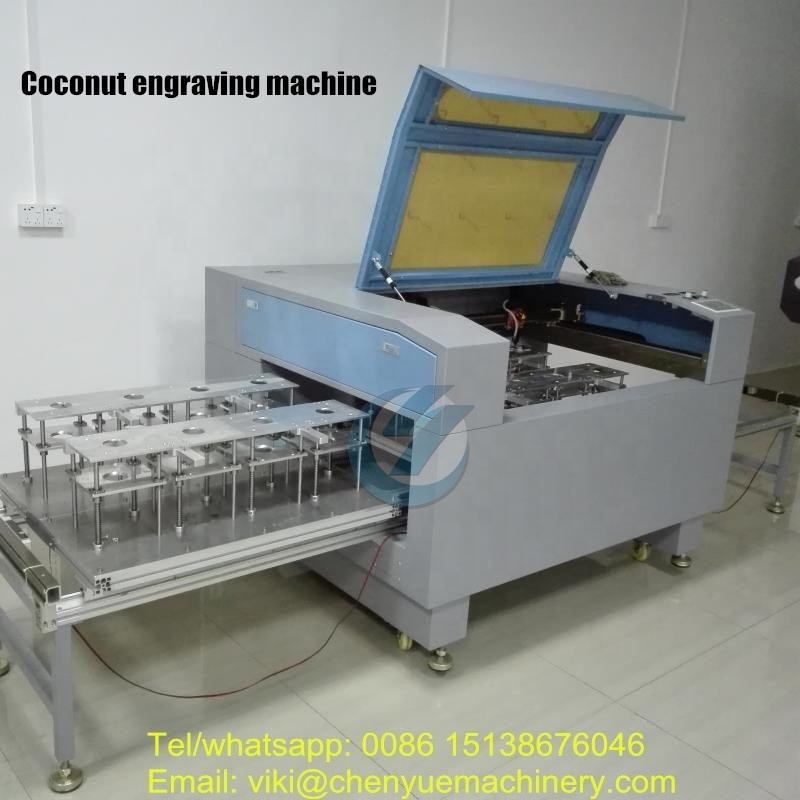 Logo engraving polished coconut shell cutting machine for sale price