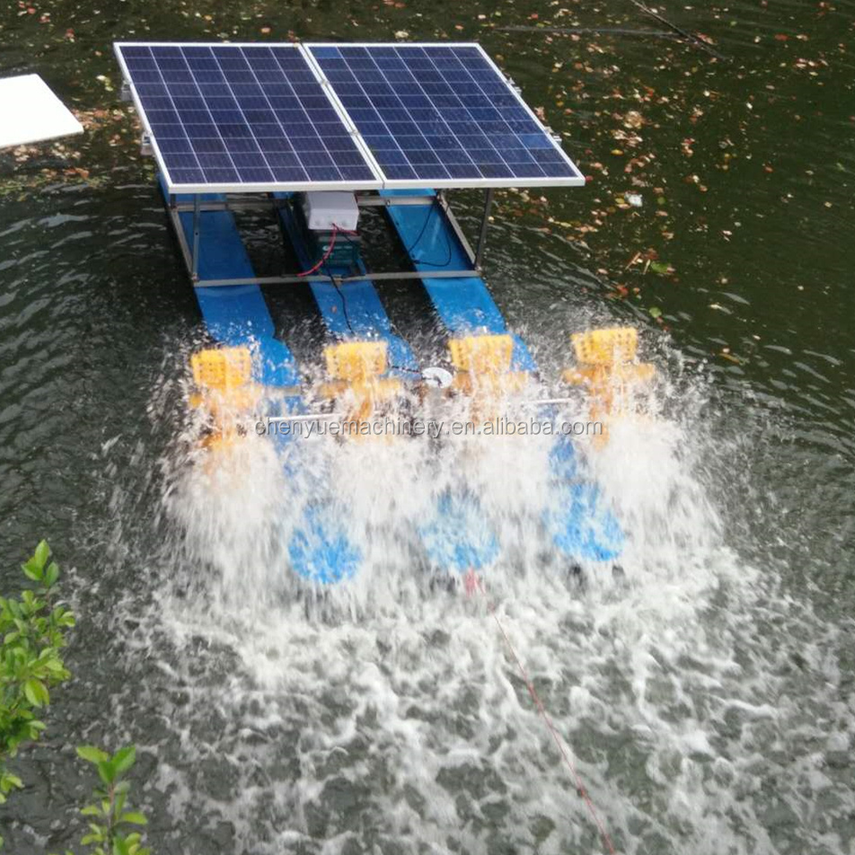 solar panels powered paddle wheel aerator solar prawn aerator