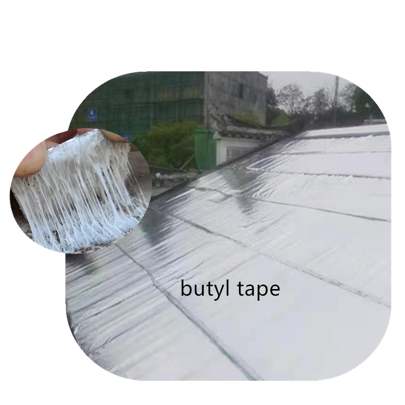 Aluminum Foil Butyl Rubber Tape For Roof Leakage Waterproof Leakage High Sticky Aluminum Foil Butyl Rubber Tape