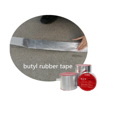 Aluminum Foil Butyl Rubber Tape For Roof Leakage Waterproof Leakage High Sticky Aluminum Foil Butyl Rubber Tape