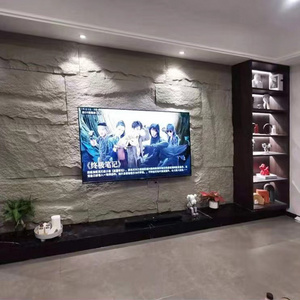 Home Decoration PU Cultural Stone Dark Grey Simulation Polyurethane Panel instead of Stone