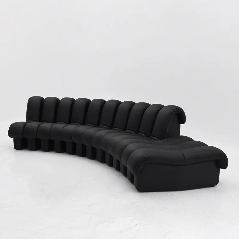 factory Luxury Leather Sofa S shape Free combination pu velvet sofa living room furniture sofa set