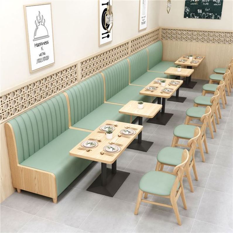 Commercial Use Double Side Restaurant Booth Seating Modern Fast Food Restaurant Sofa for restaurant furniture