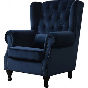 Hotel Furniture Tiger Single Fabric High Back Wing Chair for Living Room Leisure Sofa Chairs