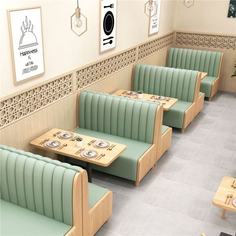 Commercial Use Double Side Restaurant Booth Seating Modern Fast Food Restaurant Sofa for restaurant furniture