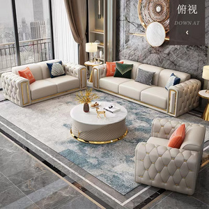 Velvet fabric leather living room sofas luxury sofa set 1+2+3 seater sectionals couch modern leather Chesterfield sofa