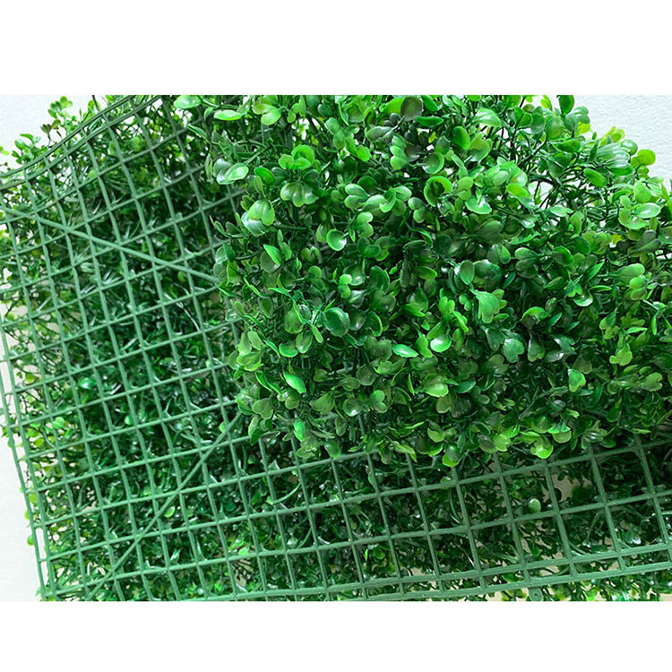 Anti-UV Plastic High Quality Hedge Boxwood Panels Green Plant Vertical Artificial Garden Wall grass