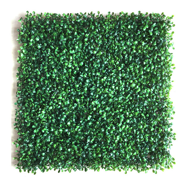 Anti-UV Plastic High Quality Hedge Boxwood Panels Green Plant Vertical Artificial Garden Wall grass