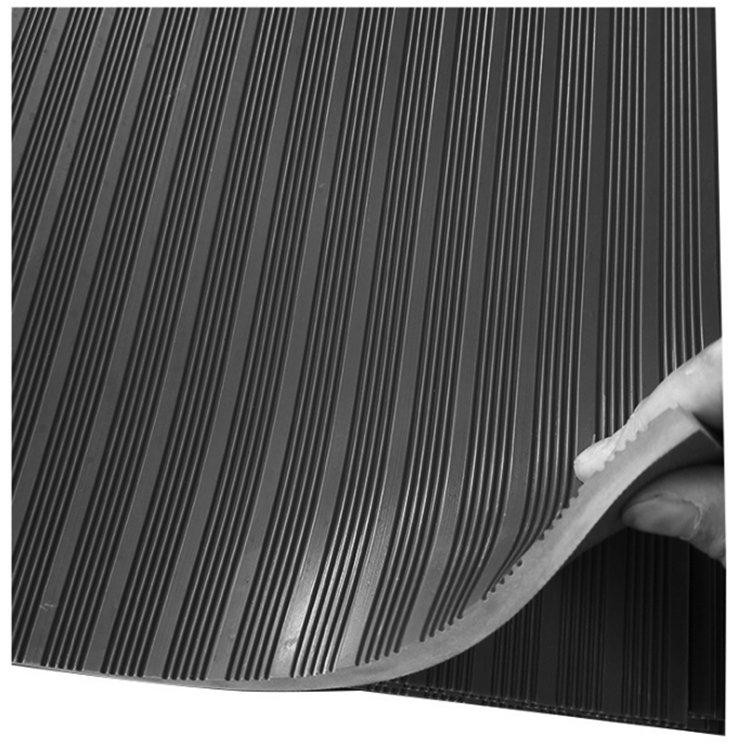 Cheapest Anti-Slip Corrugated Floor Mat Ribbed Rubber Sheet