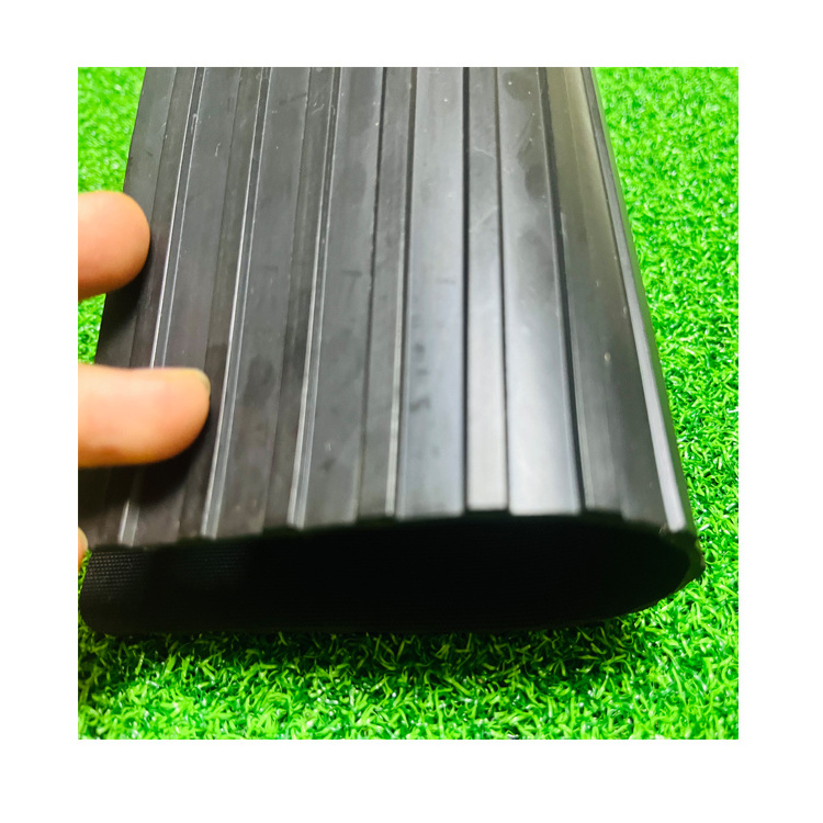 Black Thick 3-6mm Corrugated Wide Ribbed Rubber Matting Rolls Sheets