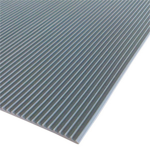 Colorful 3 mm Anti-Slip Fine Ribbed Corrugated Stripe Pattern Surface Mats Rolls Flooring Rubber Sheets