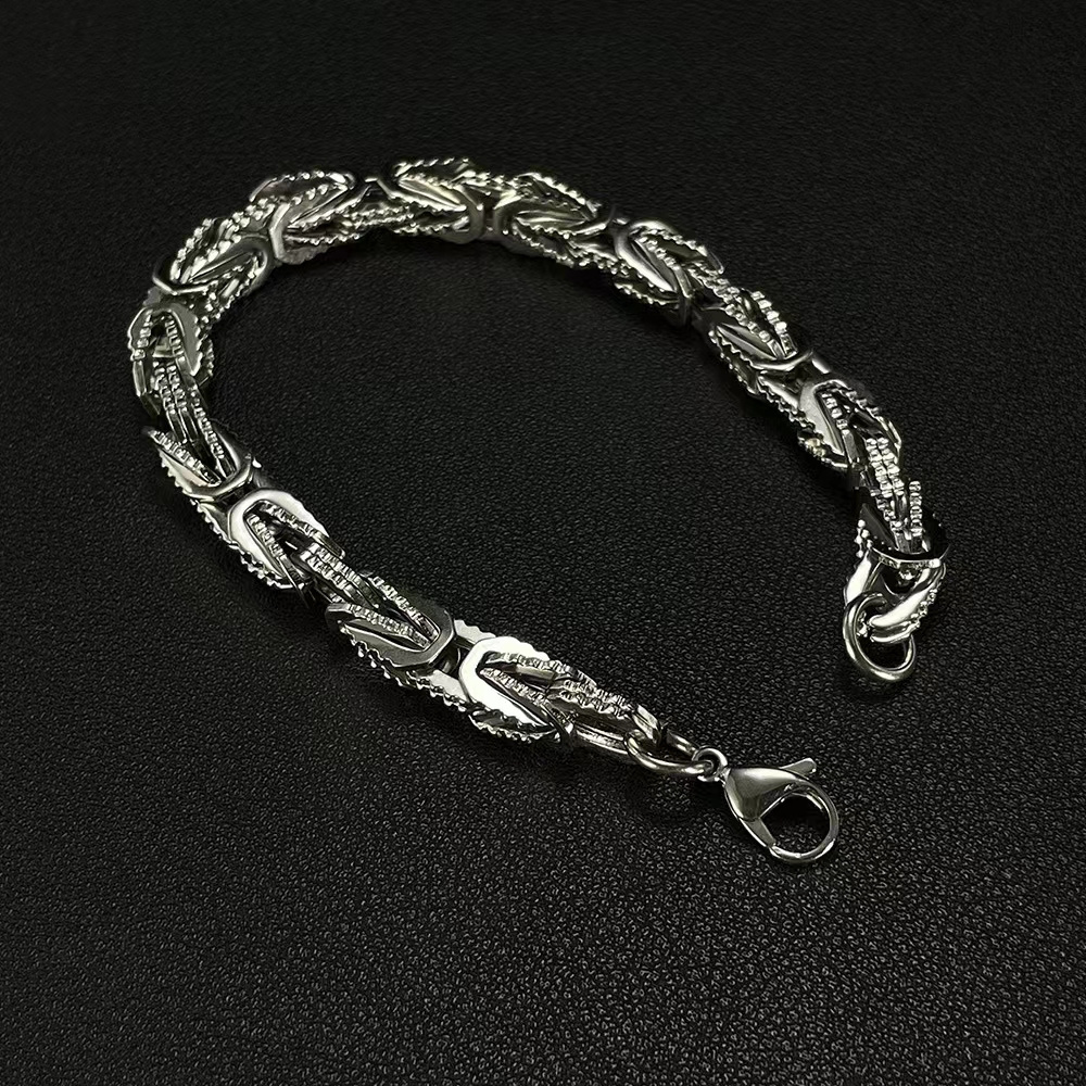 High quality personalized punk luxury stainless steel chain man bracelet 316L stainless steel jewelry