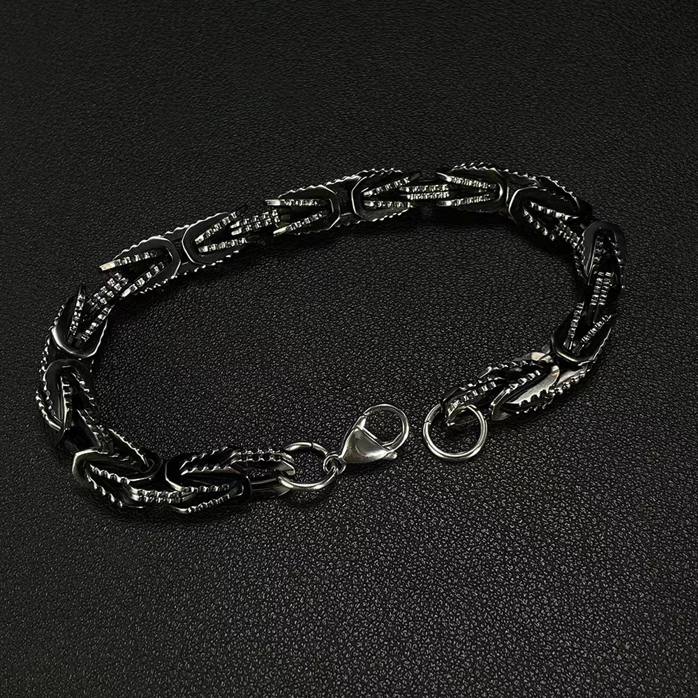 High quality personalized punk luxury stainless steel chain man bracelet 316L stainless steel jewelry