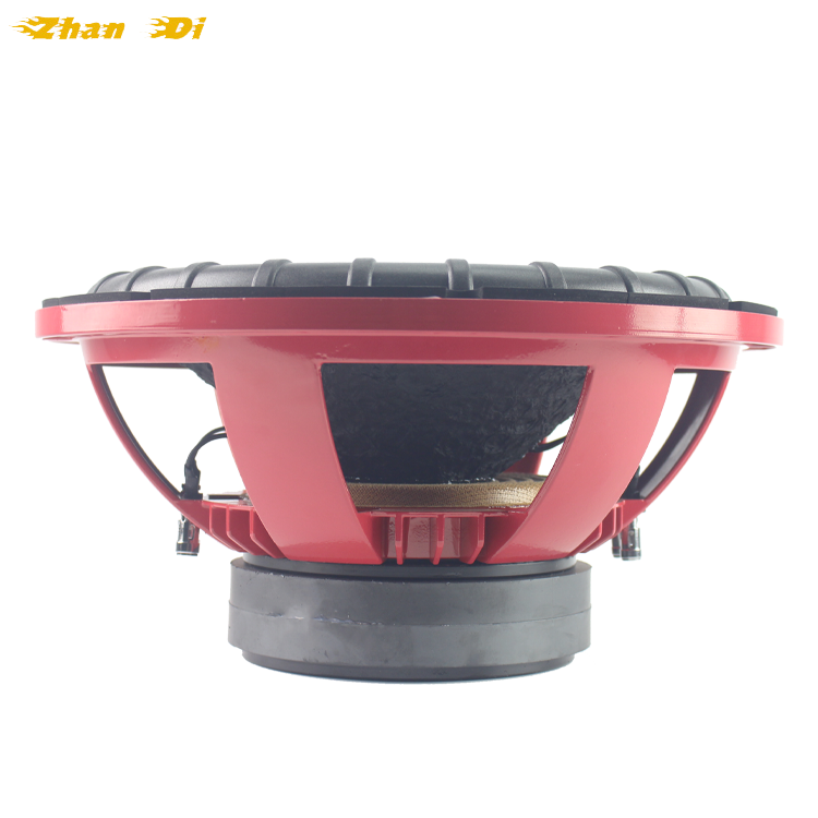 OEM Factory High Quality 15 Inch Car Audio Bass Red Subwoofer Red Dual Coil 1500W RMS Power DC 12V