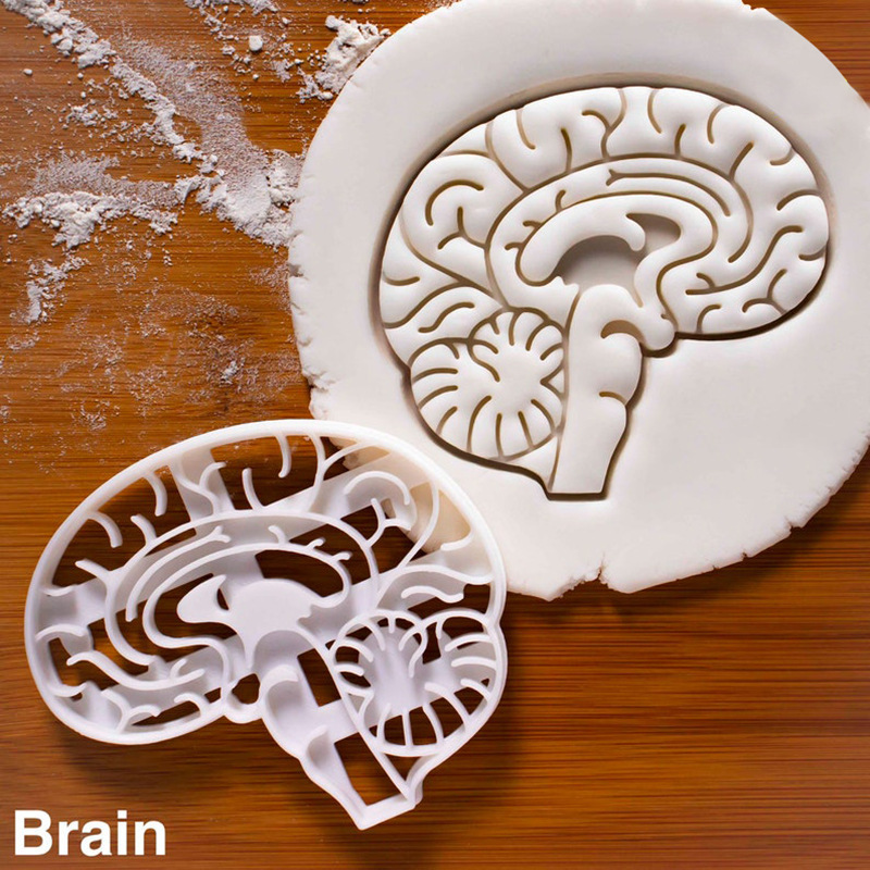 heart brain Cake plastic cutter stamp mold tools