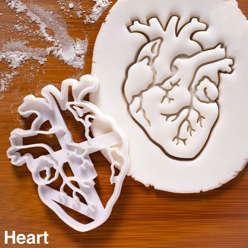 heart brain Cake plastic cutter stamp mold tools