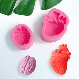 halloween brain heart Silicone Mold Sugarcraft mould DIY Chocolate Baking Tools Cake Fondant tool Decoration