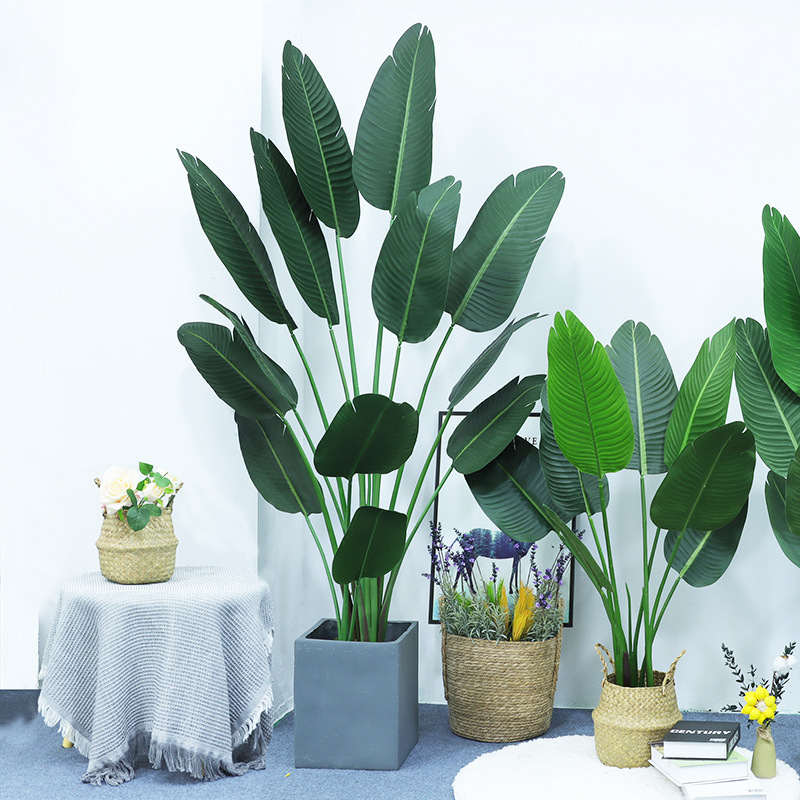 180cm Banana Bonsai Plastic Tree Plants Artificial Banana Leaf Plants Indoor Tree Artificial For Wedding Decoration