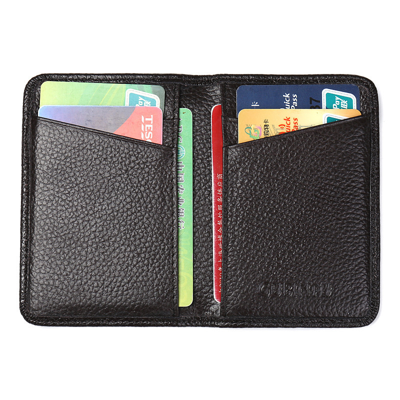 GUBINTU rfid blocking slim wallet cowhide credit card holder mini wallet for men