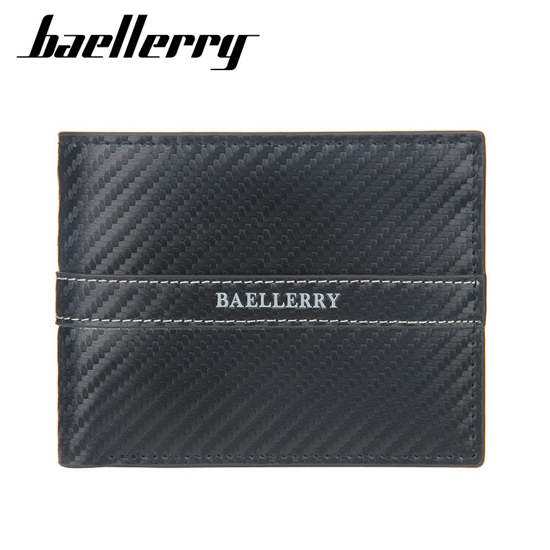 BAELLERY D9137 High Quality Men Mini Wallet Short Clutch Wallet Card Holder Business Wallet