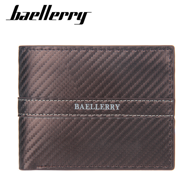 BAELLERY D9137 High Quality Men Mini Wallet Short Clutch Wallet Card Holder Business Wallet