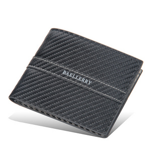 BAELLERY D9137 High Quality Men Mini Wallet Short Clutch Wallet Card Holder Business Wallet