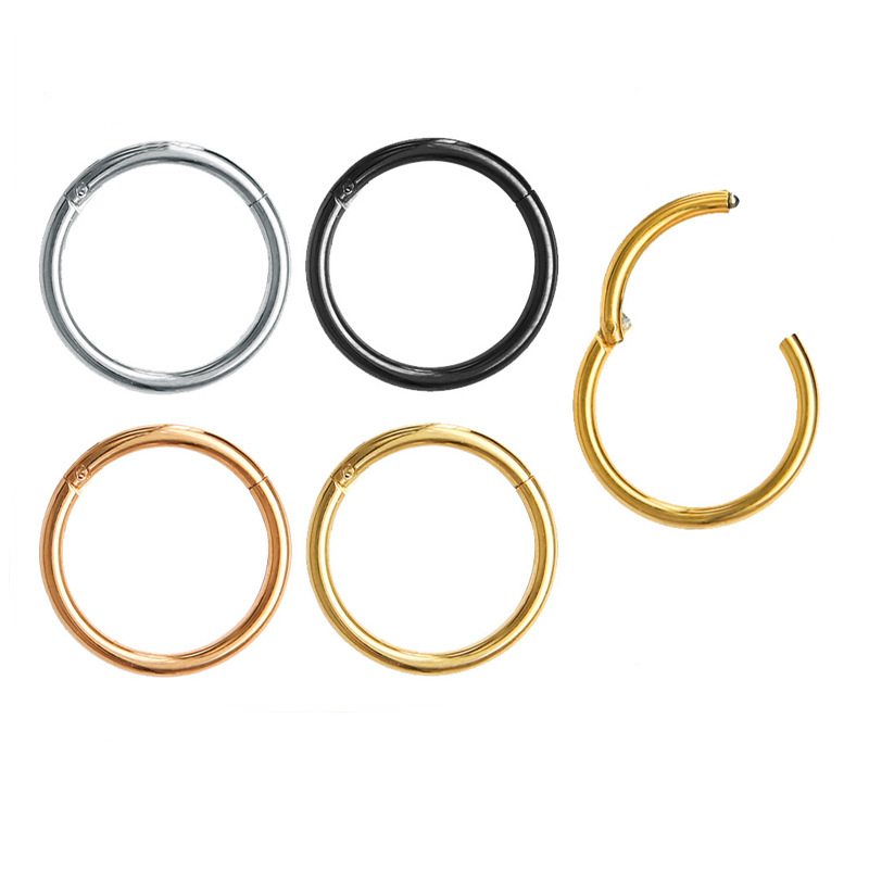 Manufacturer Surgical Steel Nose Piercings Tiny Nose Rings 316L Stainless Steel Cartilage Tragus Lip Nose Ring Piercings Jewelry