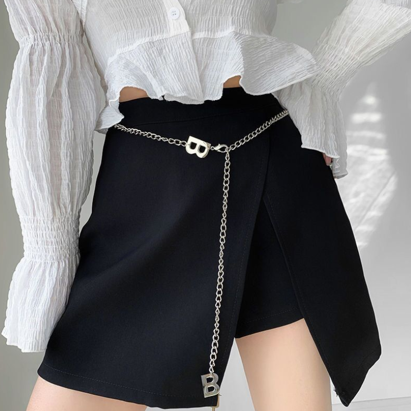 Simple Popular Stainless Steel Plated Steel B Letter Chain Belt Custom Vintage Fashion Skirt Dress Pants Accessories Waist Chain