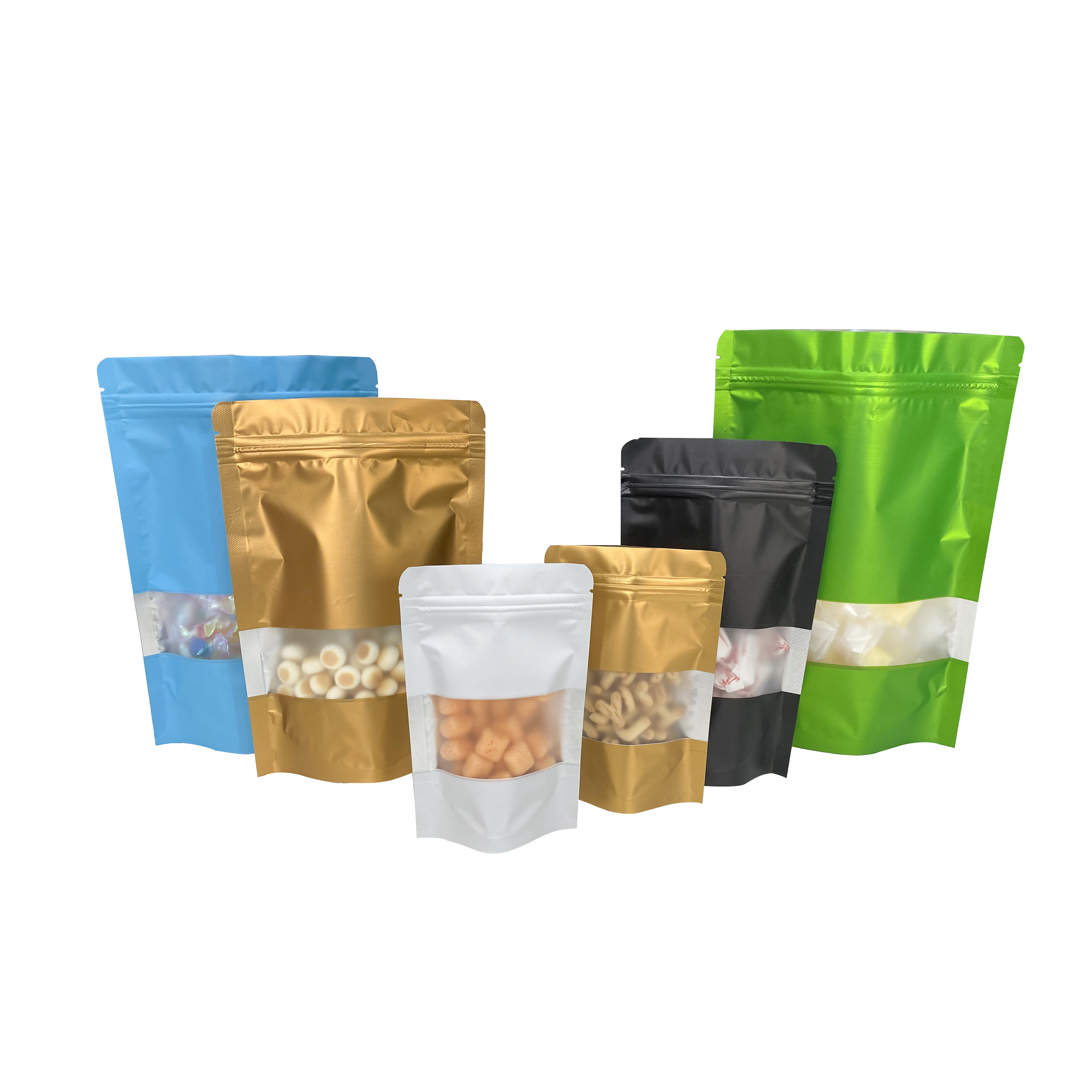 Custom Zipper Packaging Bag Food Grade Pouch 250g 500g 100g Foil Lined Plastic Food Packing Leaf Herbal Tea Bags