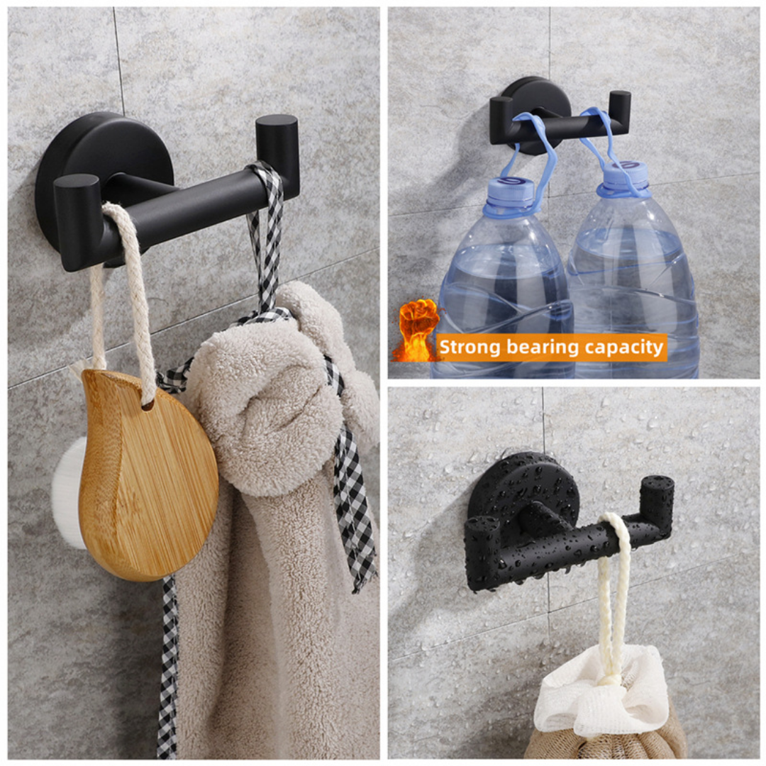 Towel Hooks for Bathroom Wall Mount Robe Hook Double Towel Hook Towel Holder for Kitchen Bathroom Hallway Toilet Pool for Hangin